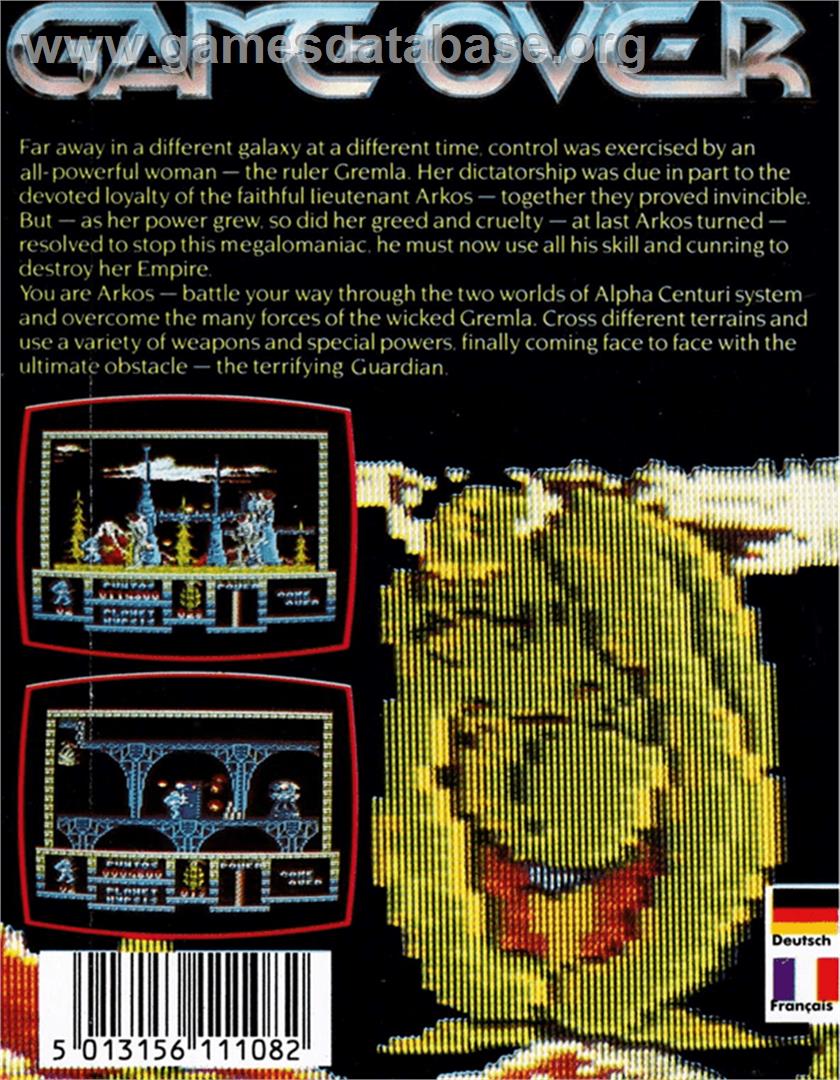 Game Over - Amstrad CPC - Artwork - Box Back