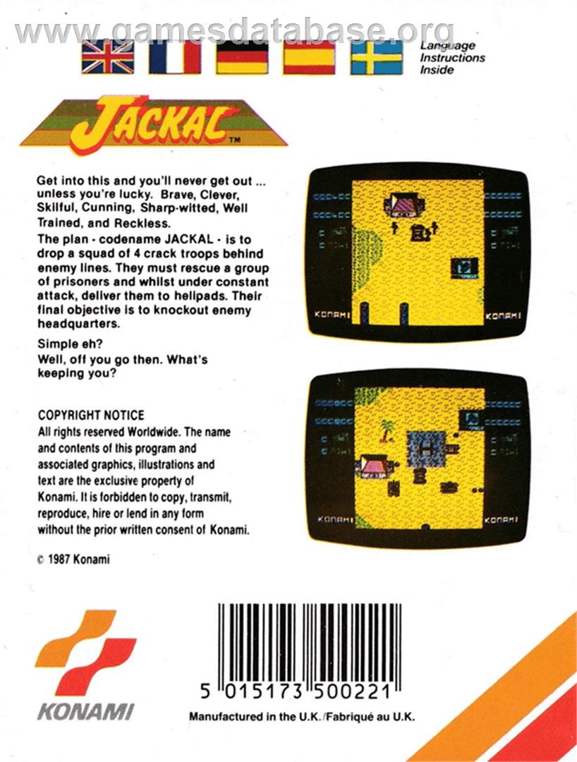 Jackal - Amstrad CPC - Artwork - Box Back