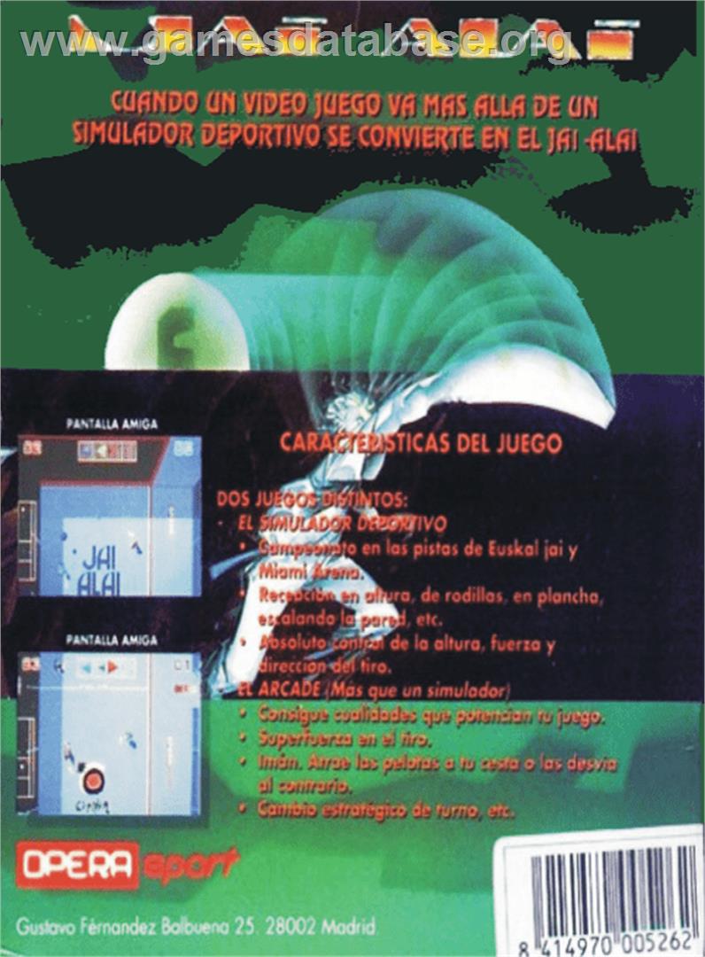 Jai Alai - Amstrad CPC - Artwork - Box Back