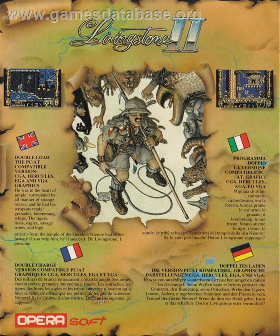 Livingstone Supongo 2 - Amstrad CPC - Artwork - Box Back