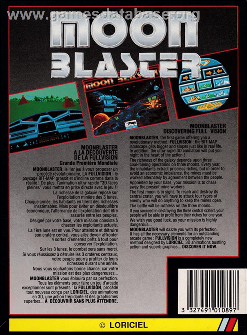 Moon Blaster - Amstrad CPC - Artwork - Box Back