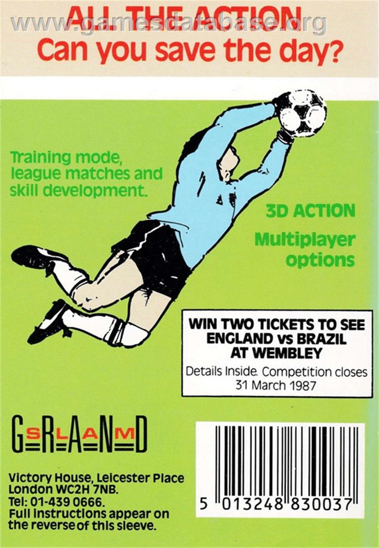 Peter Shilton's Handball Maradona - Amstrad CPC - Artwork - Box Back