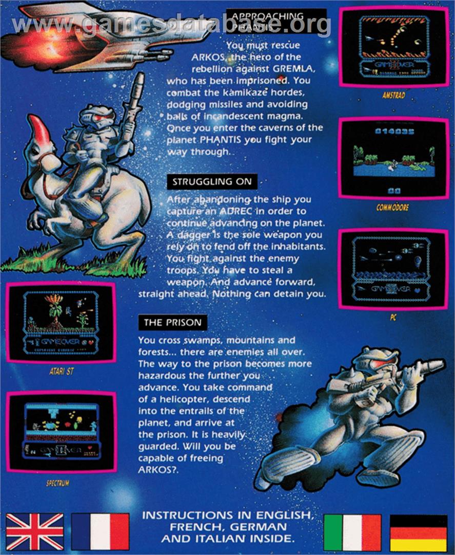 Phantis - Amstrad CPC - Artwork - Box Back