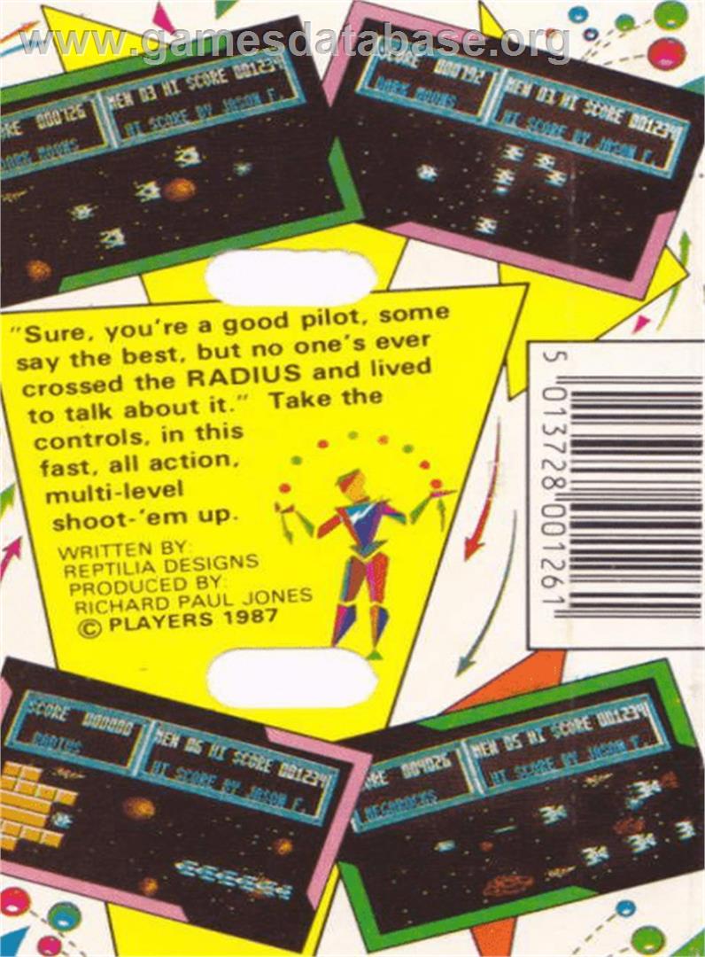 Radius - Amstrad CPC - Artwork - Box Back