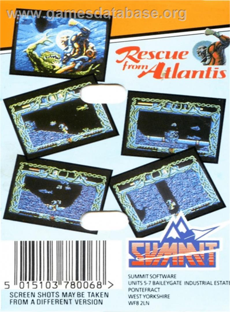 Rescue from Atlantis - Amstrad CPC - Artwork - Box Back