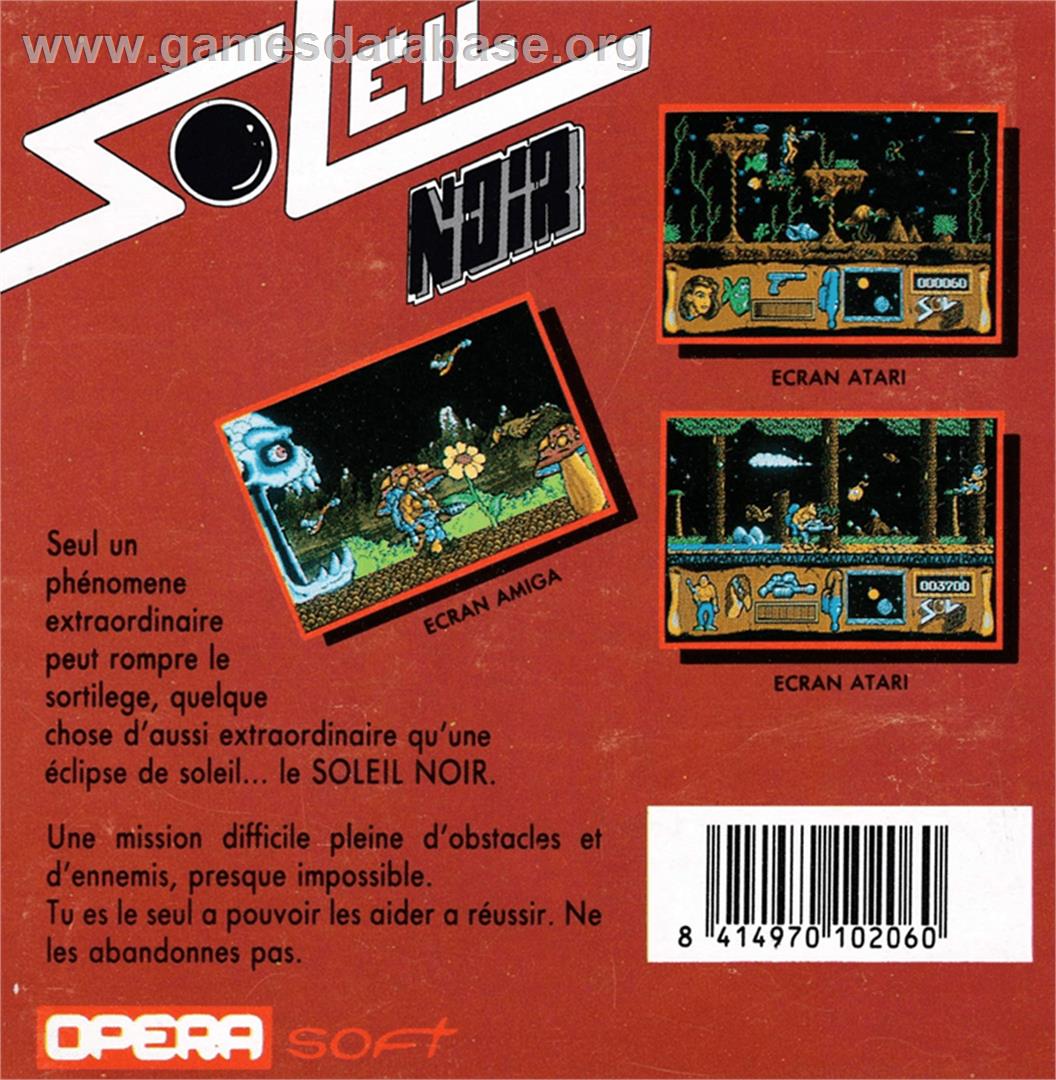 Sol Negro - Amstrad CPC - Artwork - Box Back