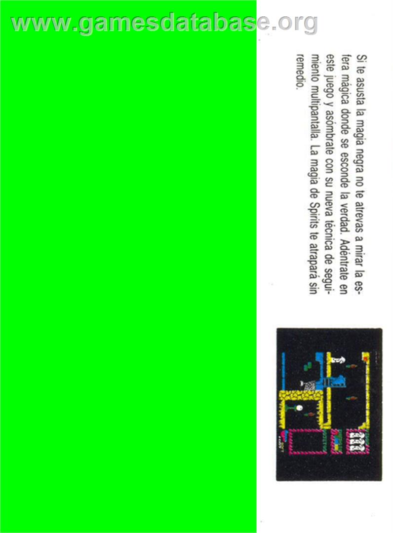 Spirits - Amstrad CPC - Artwork - Box Back