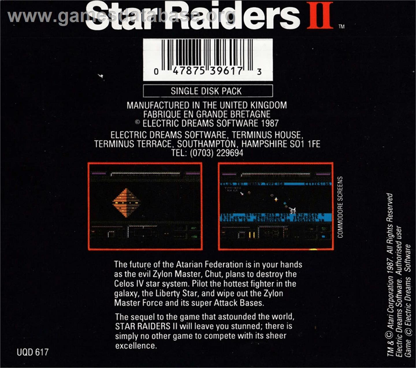 Star Raiders 2 - Amstrad CPC - Artwork - Box Back