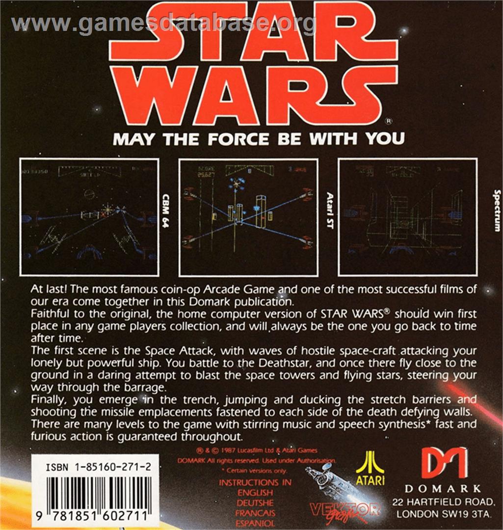 Star Wars: Return of the Jedi - Amstrad CPC - Artwork - Box Back