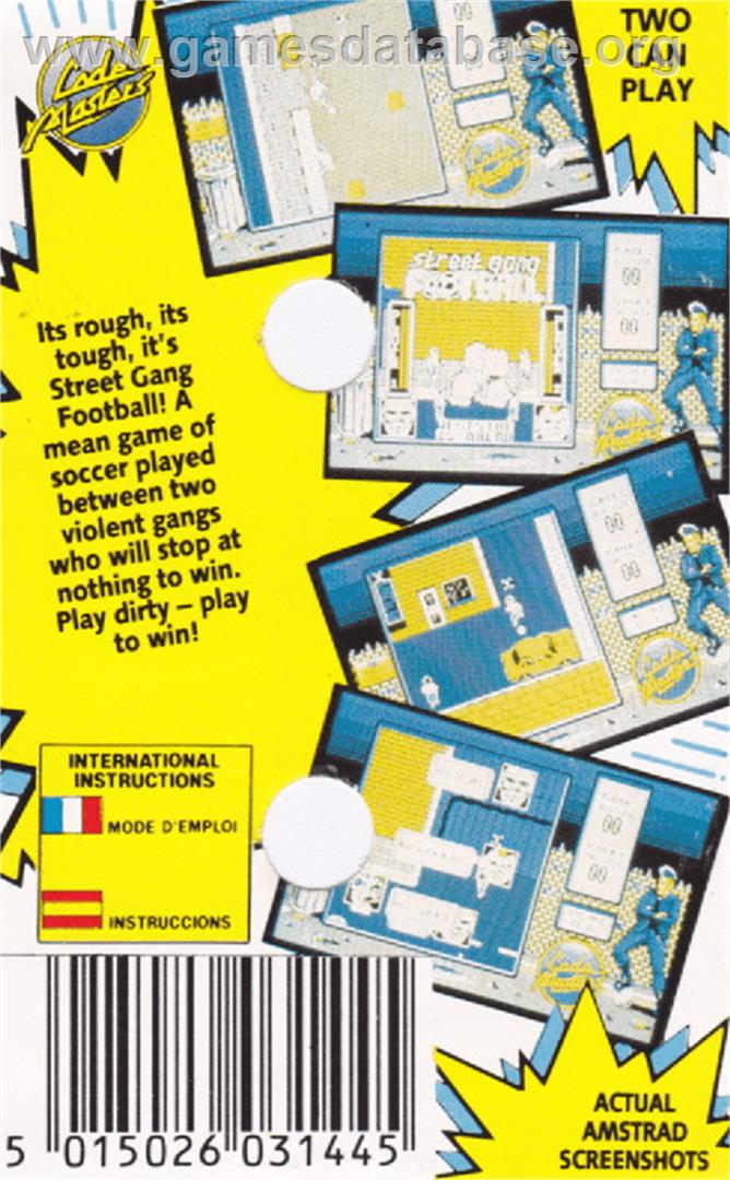 Street Cred Football - Amstrad CPC - Artwork - Box Back