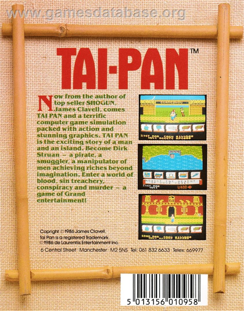 Taipan - Amstrad CPC - Artwork - Box Back