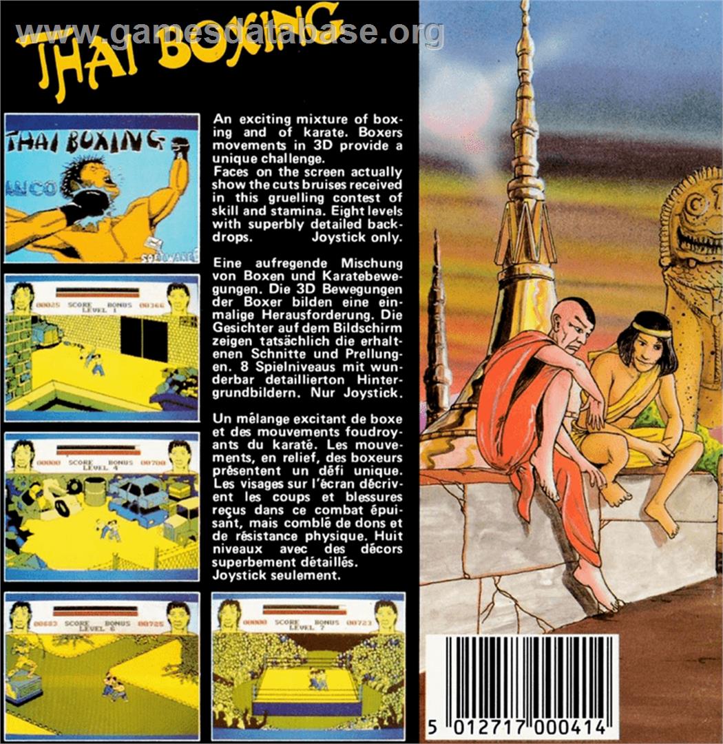 Thai Boxing - Amstrad CPC - Artwork - Box Back