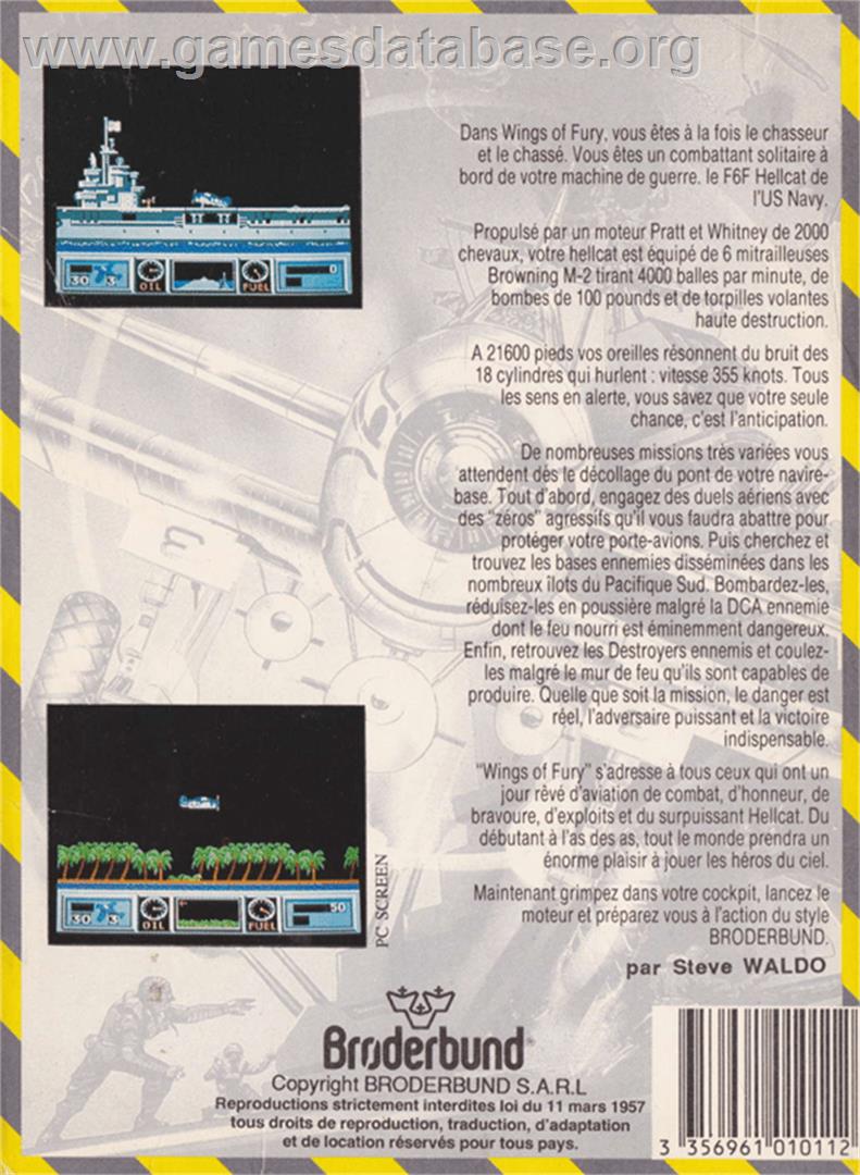 Wings of Fury - Amstrad CPC - Artwork - Box Back