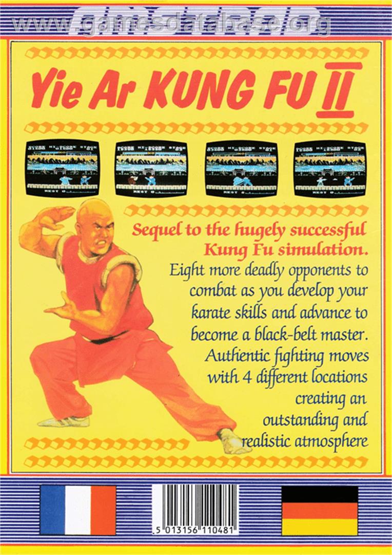 Yie Ar Kung-Fu 2 - Amstrad CPC - Artwork - Box Back