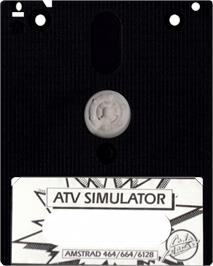 Cartridge artwork for ATV Simulator on the Amstrad CPC.