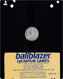Cartridge artwork for Ballblazer on the Amstrad CPC.