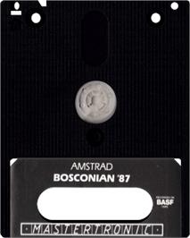 Cartridge artwork for Bosconian '87 on the Amstrad CPC.