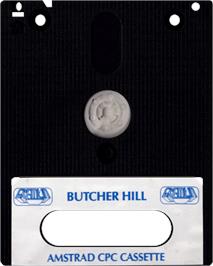 Cartridge artwork for Butcher Hill on the Amstrad CPC.