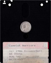 Cartridge artwork for Camelot Warriors on the Amstrad CPC.