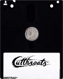 Cartridge artwork for Cutthroats on the Amstrad CPC.