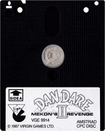 Cartridge artwork for Dan Dare 2: Mekon's Revenge on the Amstrad CPC.