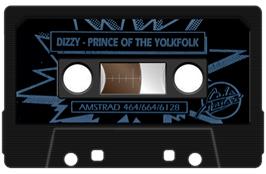 Cartridge artwork for Dizzy: Prince of the Yolkfolk on the Amstrad CPC.