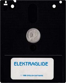 Cartridge artwork for Elektraglide on the Amstrad CPC.