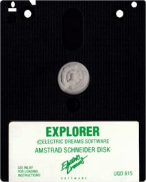 Cartridge artwork for Explorer on the Amstrad CPC.