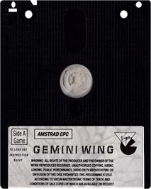 Cartridge artwork for Gemini Wing on the Amstrad CPC.