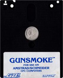 Cartridge artwork for Gun.Smoke on the Amstrad CPC.