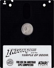 Cartridge artwork for Indiana Jones and the Temple of Doom on the Amstrad CPC.