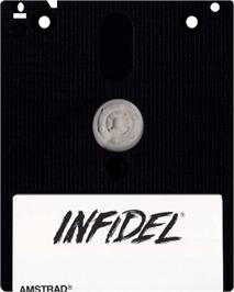 Cartridge artwork for Infidel on the Amstrad CPC.