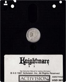 Cartridge artwork for Knightmare on the Amstrad CPC.