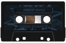 Cartridge artwork for Kwik Snax on the Amstrad CPC.