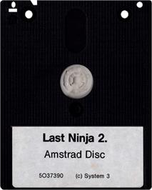 Cartridge artwork for Last Ninja 2 on the Amstrad CPC.