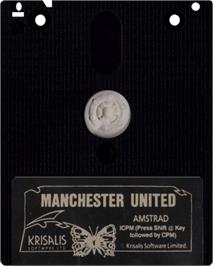 Cartridge artwork for Manchester United on the Amstrad CPC.
