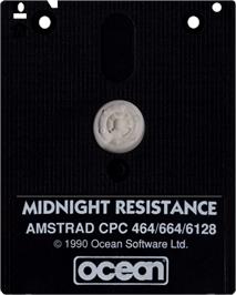 Cartridge artwork for Midnight Resistance on the Amstrad CPC.