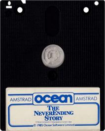 Cartridge artwork for Neverending Story on the Amstrad CPC.