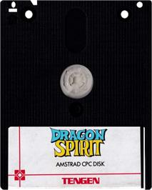 Cartridge artwork for Ninja Spirit on the Amstrad CPC.