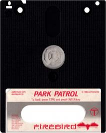 Cartridge artwork for Park Patrol on the Amstrad CPC.
