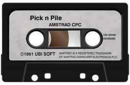 Cartridge artwork for Pick 'n' Pile on the Amstrad CPC.