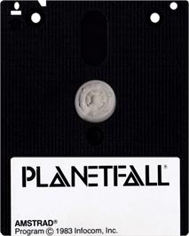 Cartridge artwork for Planetfall on the Amstrad CPC.
