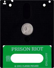 Cartridge artwork for Prison Riot on the Amstrad CPC.