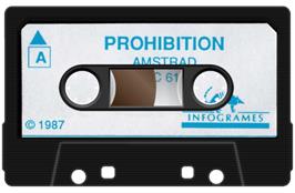Cartridge artwork for Prohibition on the Amstrad CPC.