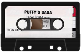 Cartridge artwork for Puffy's Saga on the Amstrad CPC.