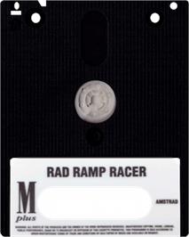 Cartridge artwork for Rad Ramp Racer on the Amstrad CPC.