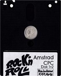 Cartridge artwork for Rock 'n Roll on the Amstrad CPC.