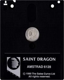 Cartridge artwork for Saint Dragon on the Amstrad CPC.