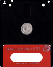 Cartridge artwork for Santa's Xmas Caper on the Amstrad CPC.