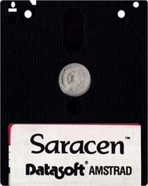 Cartridge artwork for Saracen on the Amstrad CPC.